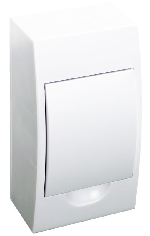 Tracon EDFKN-4/1 Falon kívüli elosztódoboz,fehér ajtóval,N/PE sínnel 1×4 modul,IP40
