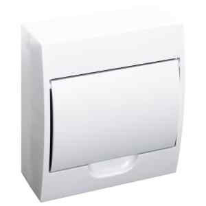 Tracon EDFKN-8/1 Falon kívüli elosztódoboz,fehér ajtóval,N/PE sínnel 1×8 modul,IP40