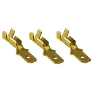 Tracon CS6 Szigeteletlen rátolható csatlakozó csap,sárgaréz 6,3×0,8mm,0,75-1,5mm²