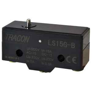 Tracon LS15G-B Helyzetkapcsoló,ütközős 1xCO,2A/230V AC-15,0,3A/250V DC-13 IP00