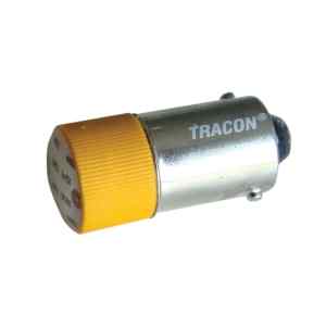 Tracon NYGL-ACDC230Y LED-es jelzőizzó,sárga 230V AC/DC,Ba9s