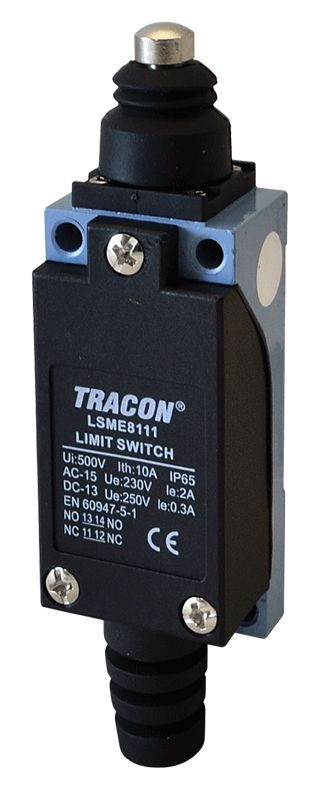 Tracon LSME8111 Helyzetkapcsoló,kúpos-ütközős 1xNO+1xNC,2A/230V AC-15,0,3A/250V DC-13,IP65