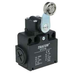 Tracon VT118 Helyzetkapcsoló,lengőkar-görgö 1xNO+1xNC,6A/230V AC-15,0,3A/250V DC-13,28mm,IP65