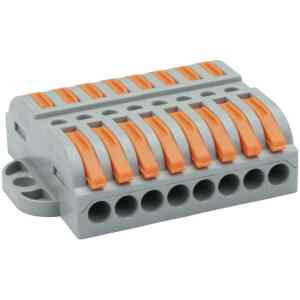 Tracon OVOFT88 Csavar nélküli vezetékösszekötő,toldó,nyitható 0,5-4mm²,32A,400VAC 8P