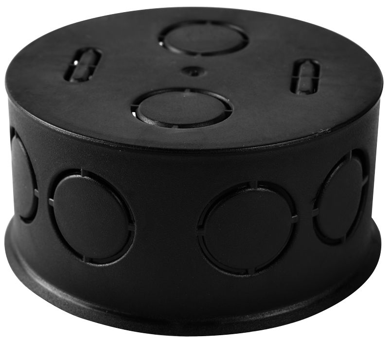 Tracon D80 Perforált kötődoboz süllyesztett,sima,fekete 80×45mm - Image 3