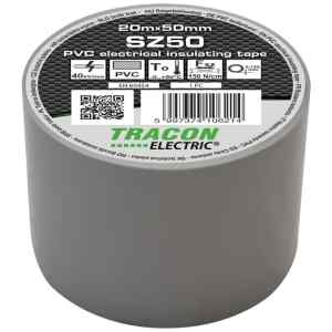 Tracon SZ50 Szigetelőszalag,szürke 20m×50mm,PVC,0-90°C,40kV/mm