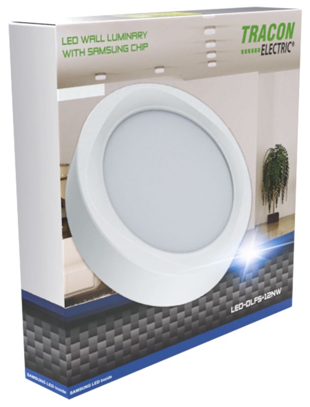 Tracon LED-DLFS-12NW Falon kívüli LED mélysugárzó,kerek,SAMSUNG chippel 230 VAC,12W,960lm,D=170×170 mm,4000 K,IP20,EEI=G - Image 2