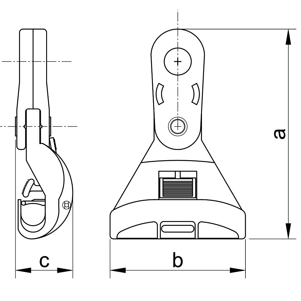 Tracon TSZK1-A Szigetelt légvezeték függesztő szerelvény,fix 25-120mm²,4 kV - Image 2