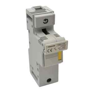 Tracon HBA-1P-100 Szakaszolókapcsoló-biztosító hengeres bizt.hoz,maszkolható 100A,22x58mm; Un=230V/400V