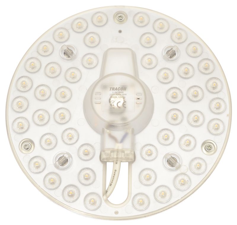Tracon LLM18WW Beépíthető LED világító modullámpatestekhez 230 VAC,18 W,2700 K,1820 lm,EEI=F