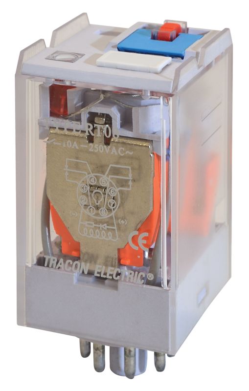Tracon RT08-110AC Ipari teljesítmény relé 110V AC / 2×CO