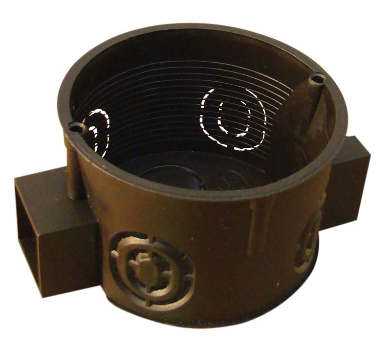 Tracon D60S Perforált szerelvénydoboz süllyesztett,sorolható,fekete 64×15×40mm