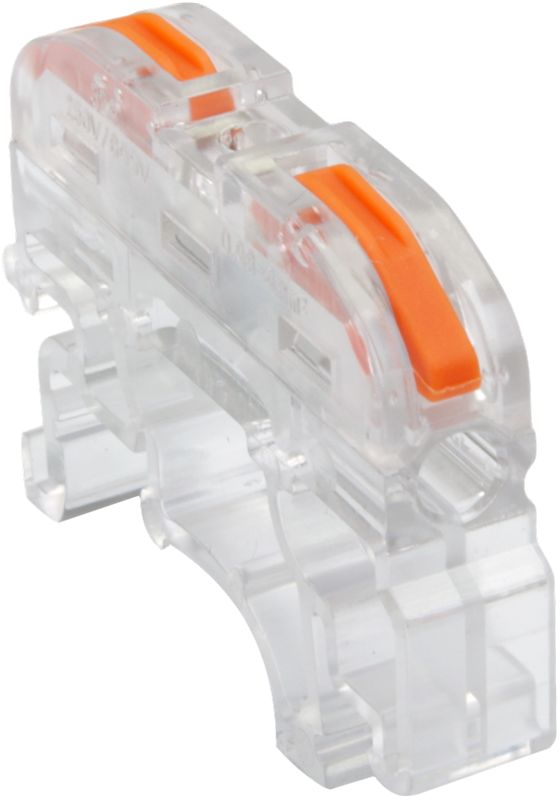 Tracon OVOKT11 Csavar nélküli vezetékösszekötő,toldó,nyitható,átlátszó 0,5-4mm²,32A,400VAC 1P