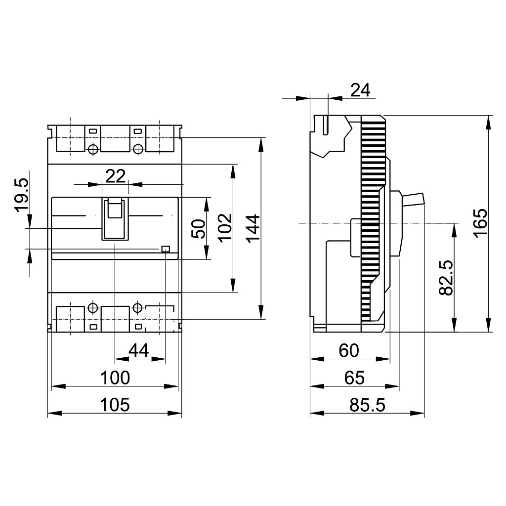 Tracon MKM2-250 Kompakt megszakító 3×230/400V,50Hz,250A,15kA - Image 2
