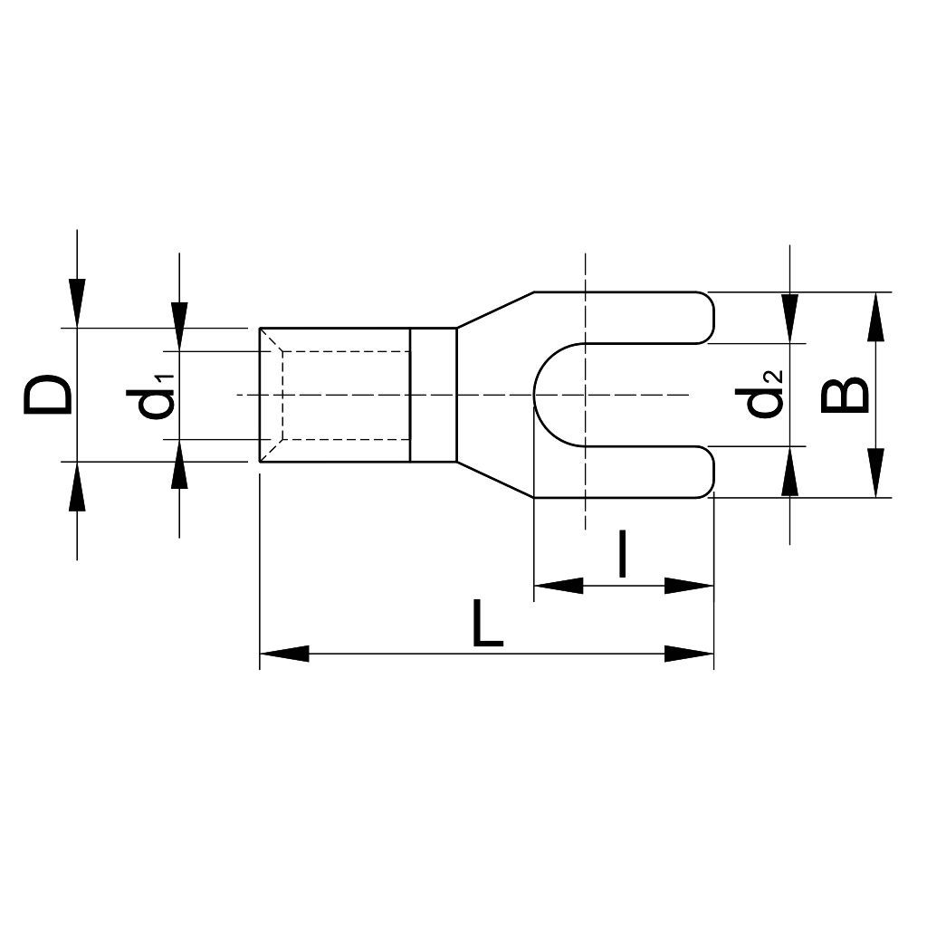 Tracon V1.5-3 Szigeteletlen villás saru,ónozott elektrolitréz 1,5mm²,M3 - Image 2