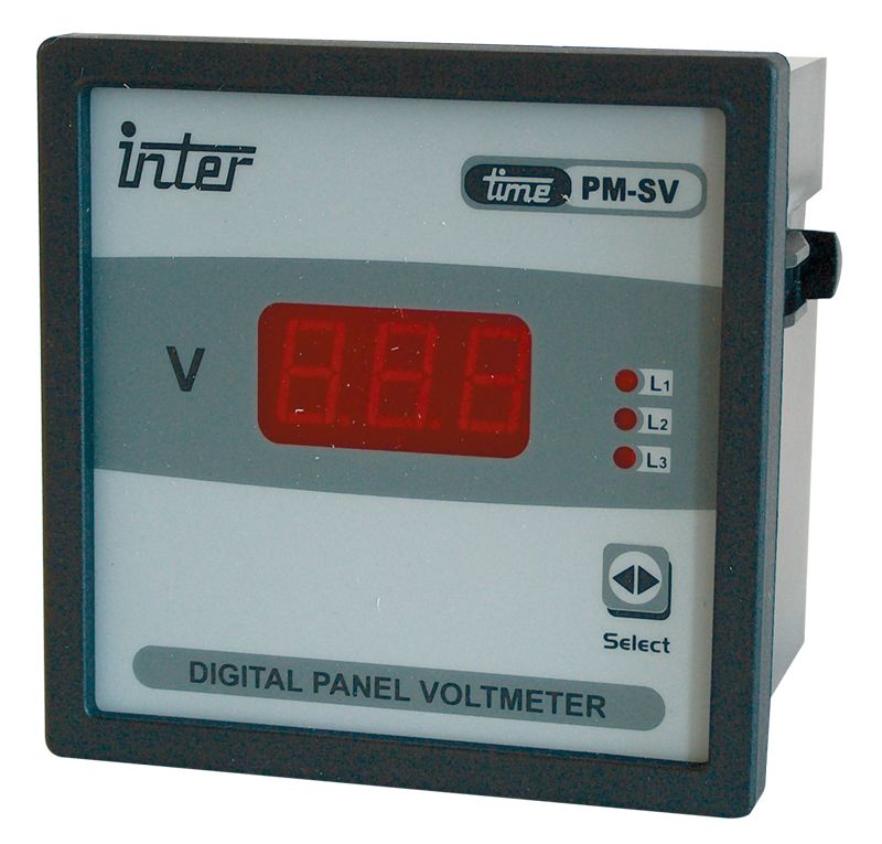 Tracon ACVMD-K-72-500 Digitális 3 fázisú váltakozó áramú voltmérő,direkt 72×72mm,500V AC