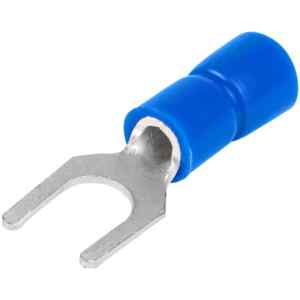 Tracon KV3 Szigetelt villás saru,ónozott elektrolitréz,kék 2,5mm²,M3,PVC