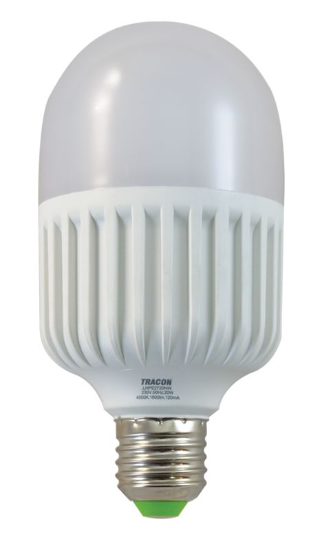 Tracon LHPE4040NW Nagyteljesítményű LED fényforrás 230VAC,40 W,4000 K,E40,4300 lm,270°,EEI=F