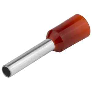 Tracon E115 Szigetelt érvéghüvely,ónozott elektrolitréz,piros 1,5mm²,L=25mm