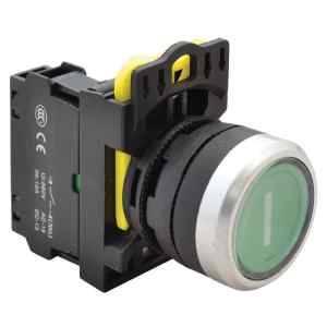 Tracon NYG3-P1 Jelölt nyomógomb,zöld,1×NO,5A/230V AC-15,IP65