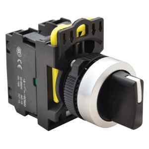 Tracon NYK3-S34BK Karos kapcsoló,háromállású,rugóvisszatérítéses 2×NO,5A/230V AC-15,IP65