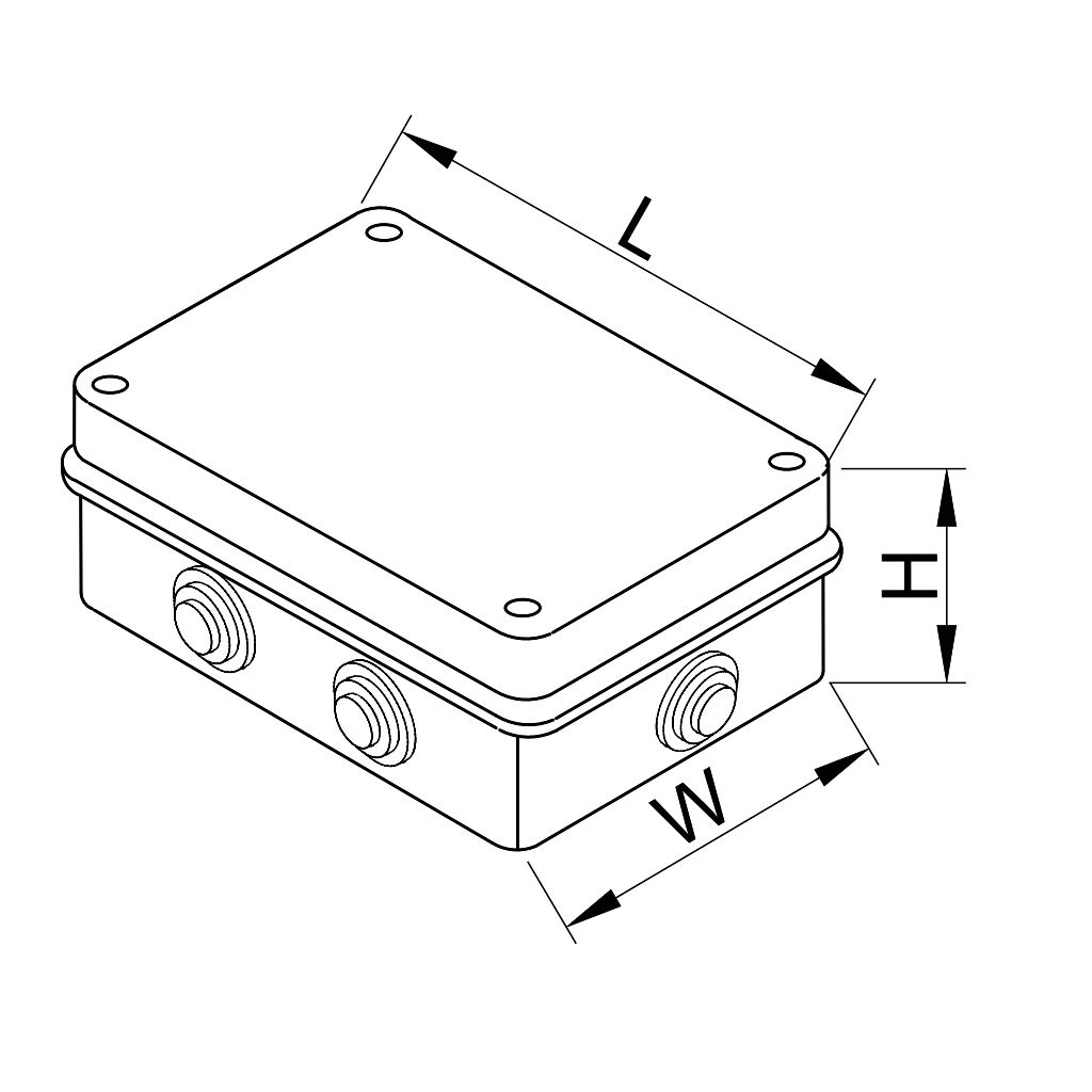 Tracon TQBY884 Kötődoboz,falon kívüli 80×80×40,IP44 - Image 2