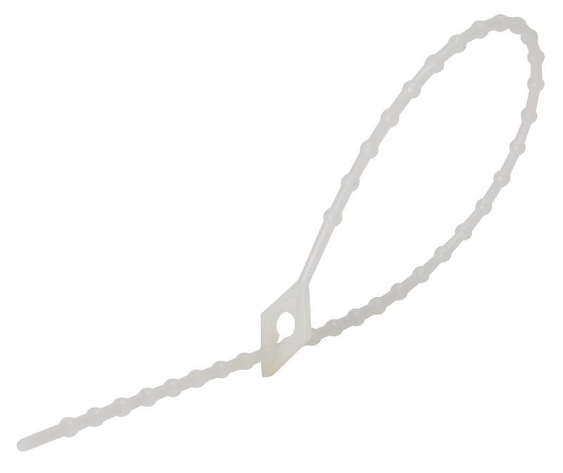 Tracon 160N-GY Gyöngyös nyitható kábelkötegelő,natúr 150×1,7mm,D=4-38mm,PA6.6