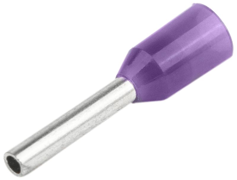 Tracon E034 Szigetelt érvéghüvely,ónozott elektrolitréz,lila 0,25mm²,L=10,4mm