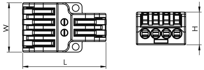 Tracon OVO2P24 Többpólusú csavar nélküli vezetékösszekötő,nyitható 0,5-4mm²,32A,400VAC 2P - Image 3