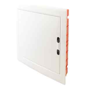 Tracon EDSSN-18/2 Süllyesztett elosztódoboz,fehér-sík ajtóval,NPE nélkül 2×18 modul,IP40
