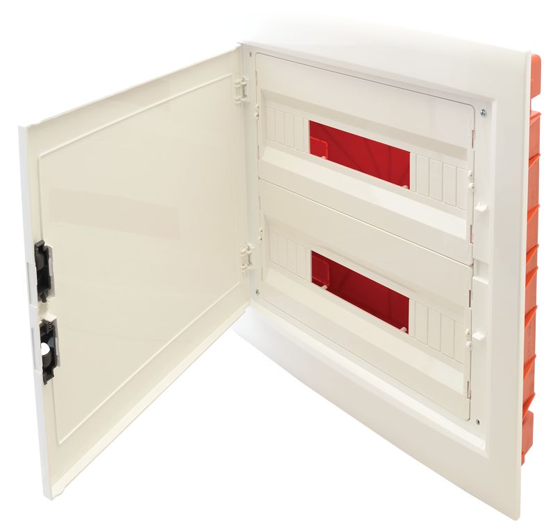 Tracon EDSSN-18/2 Süllyesztett elosztódoboz,fehér-sík ajtóval,NPE nélkül 2×18 modul,IP40 - Image 3