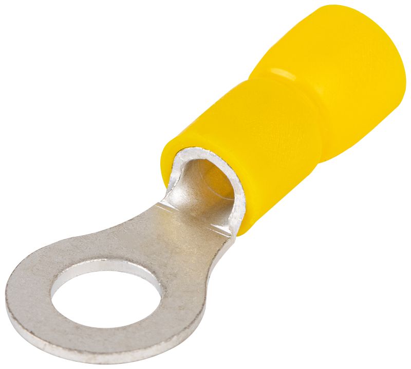 Tracon SSZ4 Szigetelt szemes saru,ónozott elektrolitréz,sárga 6mm²,M4,PVC