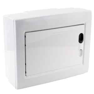 Tracon EDFKSN-8/1 Falon kívüli elosztódoboz,fehér-sík ajtóval,NPE nélkül 1×8 modul,IP40