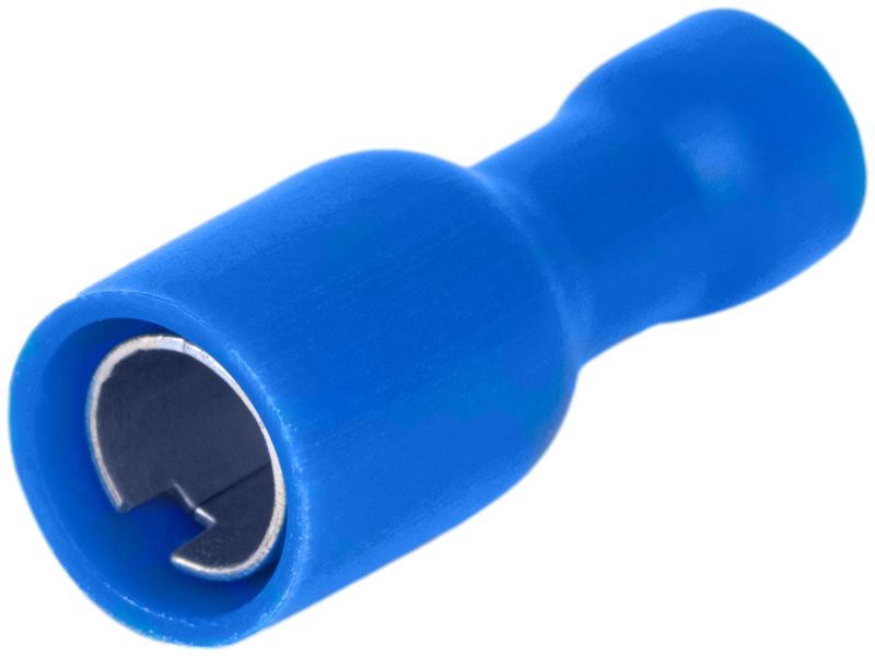 Tracon KHA4 Szigetelt hengeres csatlakozó aljzat,elektrolitréz,kék 2,5mm²,PVC