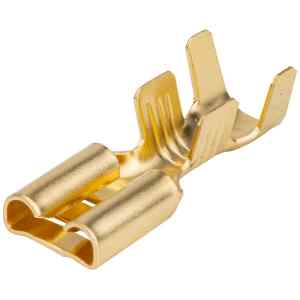 Tracon CSH6-2 Szigeteletlen rátolható csatlakozó hüvely,sárgaréz 6,3×0,8mm,4-6mm²