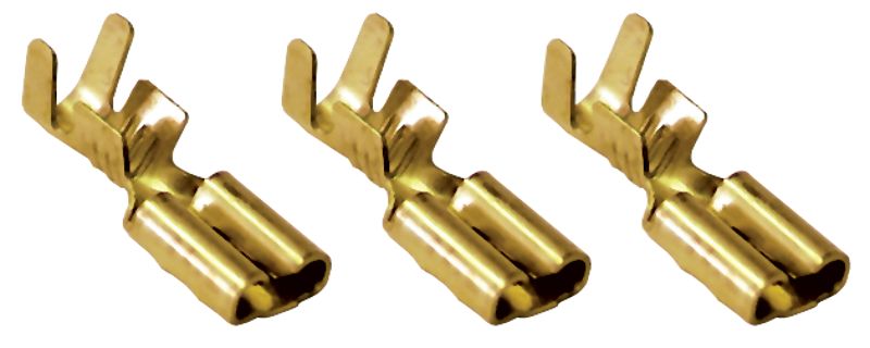 Tracon CSH6-2 Szigeteletlen rátolható csatlakozó hüvely,sárgaréz 6,3×0,8mm,4-6mm² - Image 2