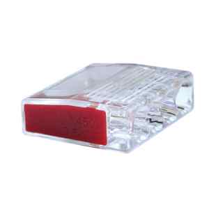 Tracon RVO2,5-4 Csavar nélküli vezetékösszekötő, átlátszó/piros 4×0,5-2,5mm2, 450VAC, max. 16A