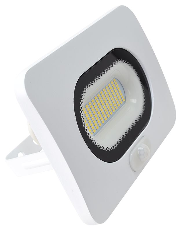 Tracon RSMDLFM50 SMD fényvető mozgásérzékelővel,fehér 50W,4000K,IP65,220-240V AC,4000lm,110°,3-10m,EEI=G