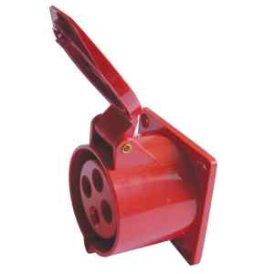 Tracon TICS-424 Beépíthető egyenes ipari csatlakozóaljzat 32A,400V,3P+E,6h,IP44