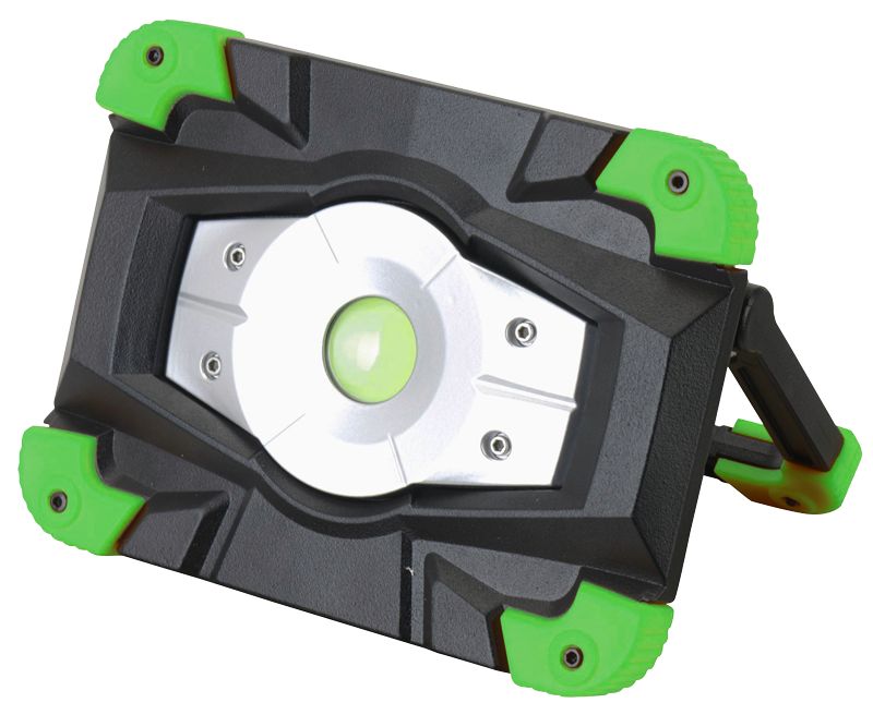 Tracon STLFL10W Akkumulátoros LED szerelő reflektor külső akkumulátor funkci 10 W,6500 K,3,7 V,4400 mAh,Li-Ion,1000 lm,3 h,IP54
