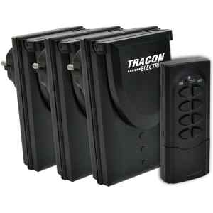 Tracon RCS13-IP Távkapcsolós csatlakozóaljzat,3aljzat,1 távírányító,IP44 230VAC,50Hz,3600W,IP44,433,92MHz