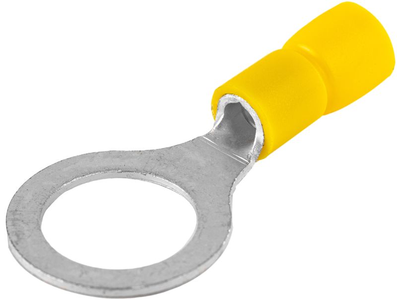 Tracon SSZ12 Szigetelt szemes saru,ónozott elektrolitréz,sárga 6mm²,M12,PVC