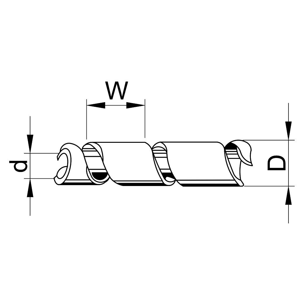Tracon KSPI-4F Vezetékösszefogó szalagspirál,fekete dmin-dmax=4-20mm,PE - Image 2