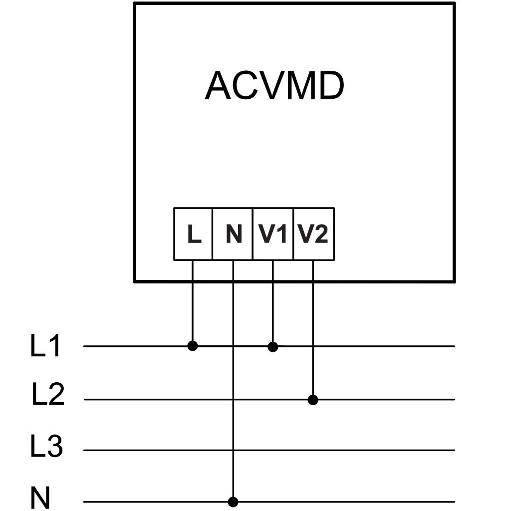 Tracon ACVMD-72-500 Digitális 1 fázisú váltakozó áramú voltmérő,direkt 72×72mm,500V AC - Image 2