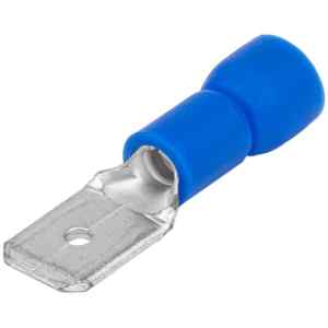 Tracon KCS5 Szigetelt rátolható csatlakozó csap,sárgaréz,kék 4,8×0,8mm,2,5mm²