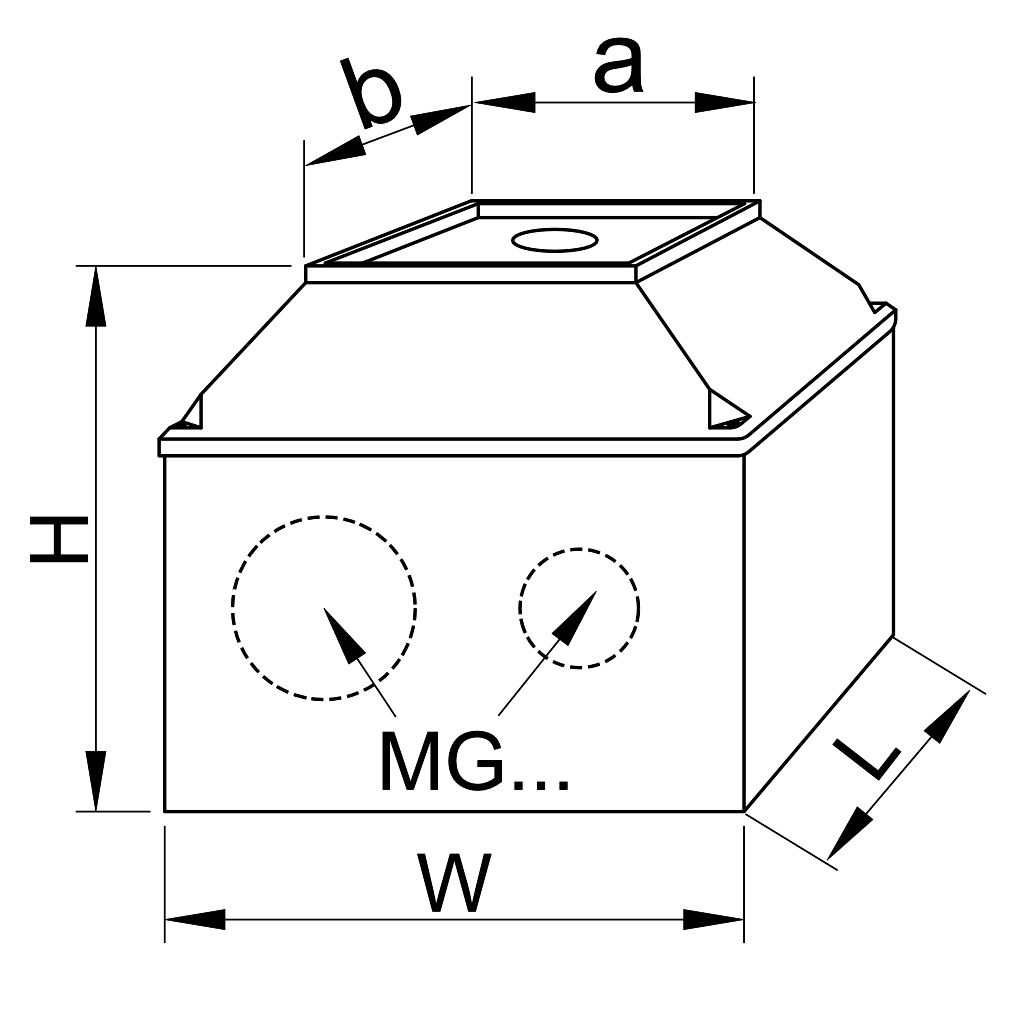 Tracon TK/T1+F1/ Összeállított tokozat 20 A-es TK kézikapcsolókhoz IP44 - Image 3