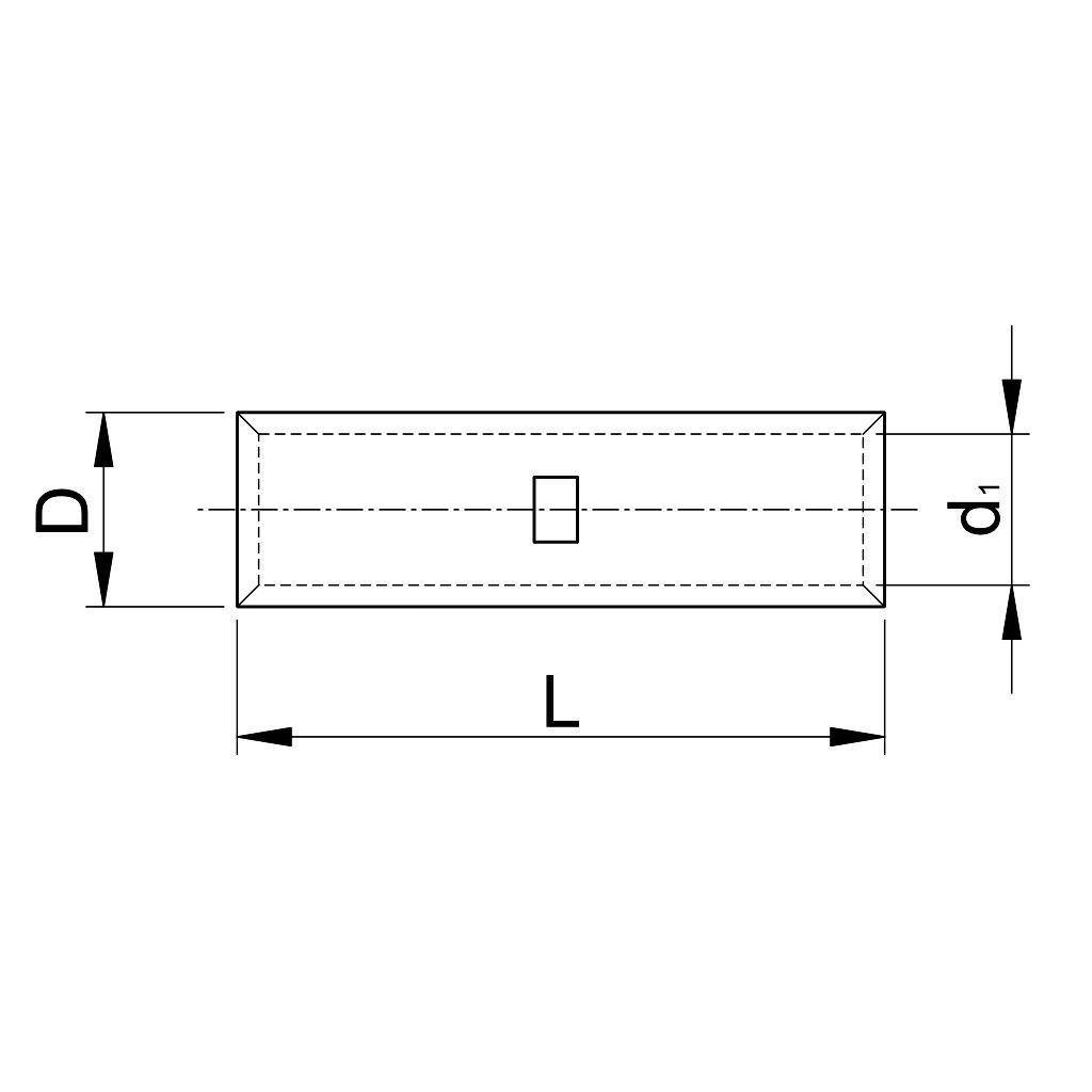 Tracon TH240 Szigeteletlen toldóhüvely,ónozott elektrolitréz 240mm² - Image 2