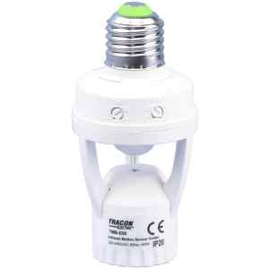 Tracon TMB-E50 Mozgásérzékelő adapter,infra,E27 foglalatba 230V,50Hz,120°,max. 6m,10s-5min,3-2000 lux,IP20