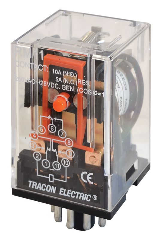 Tracon RM11-24AC Ipari relé 24V AC / 3×CO