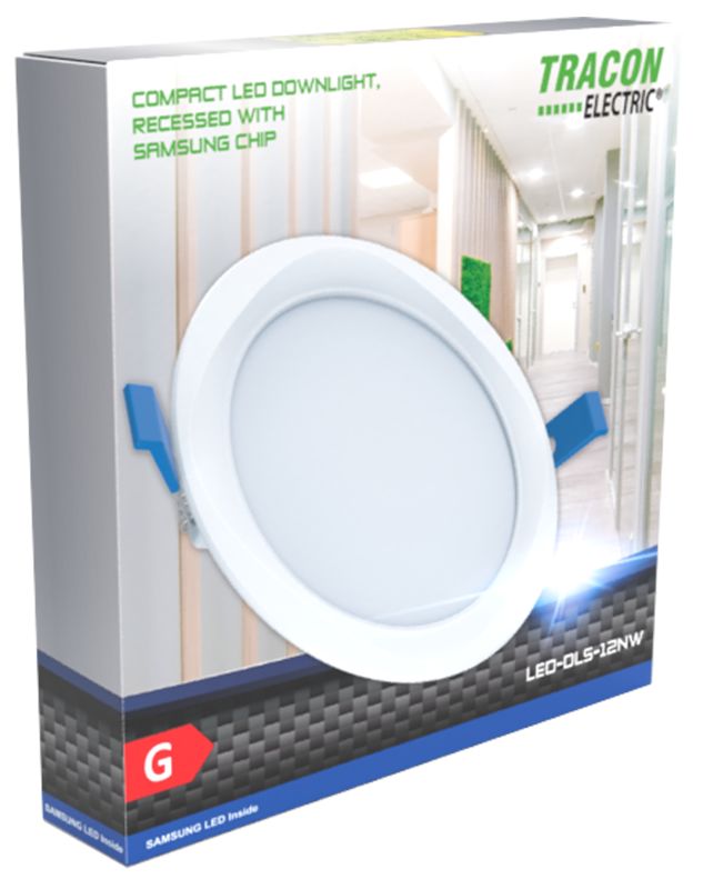 Tracon LED-DLS-3NW Kompakt beépíthető LED mélysugárzó SAMSUNG chippel 230 VAC,3W,240 lm,D=90 mm,4000 K,IP20,EEI=G - Image 3